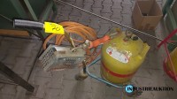 Propanheizpistole auf einem Transportwagen