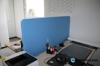 Trennwände Stoff Blau 2 St.