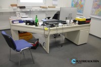 Schreibtisch-Winkelkombination beige