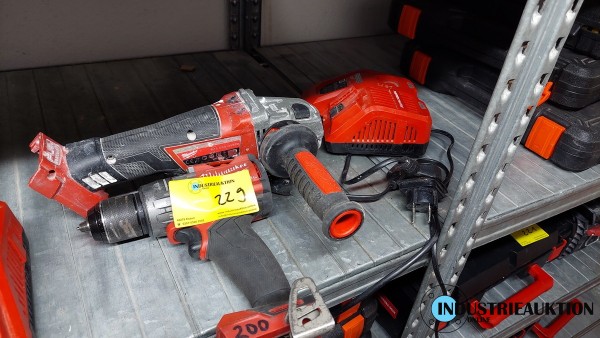 Akku-Bohrer  und Winkelscheifer MILWAUKEE