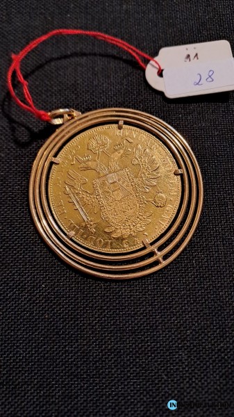 Anhänger mit einer Goldmünze 1 Dukat FRANC.IOS.IDG.