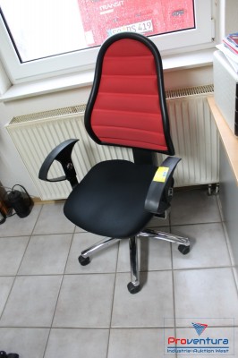 Bild Bürodrehstuhl schwarz/rot