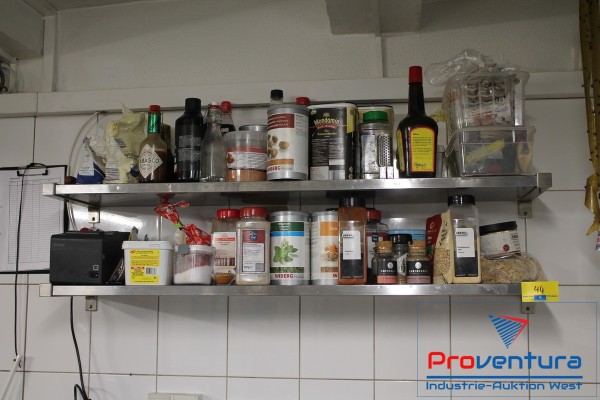 Edelstahlregale; wandbefestigt