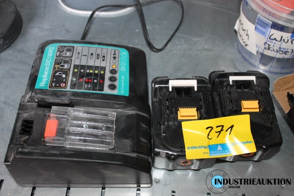 Bild Ladegerät MAKITA mit 2 18 V-Akkus