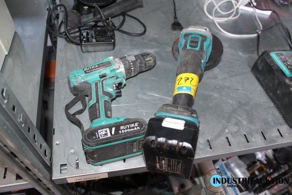 Bild Akku-Winkelschleifer ohne Fabrikat (vermutl. BOSCH) Akku-Schraubrer RUYIKA