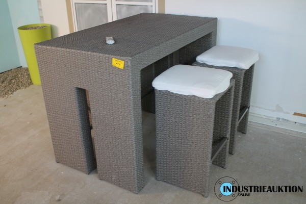 Bild Sitzgarnitur Polyrattan Grau