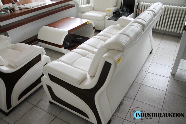 Couchgarnitur PU-Leder weiß